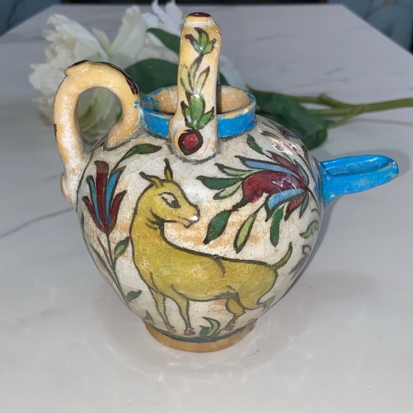 Vintage Collectible Hand Made Hand Painted Pottery Jug - Picture 8 of 17